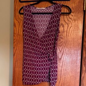 41 Hawthorn Asymmetrical Dress in Purple and White